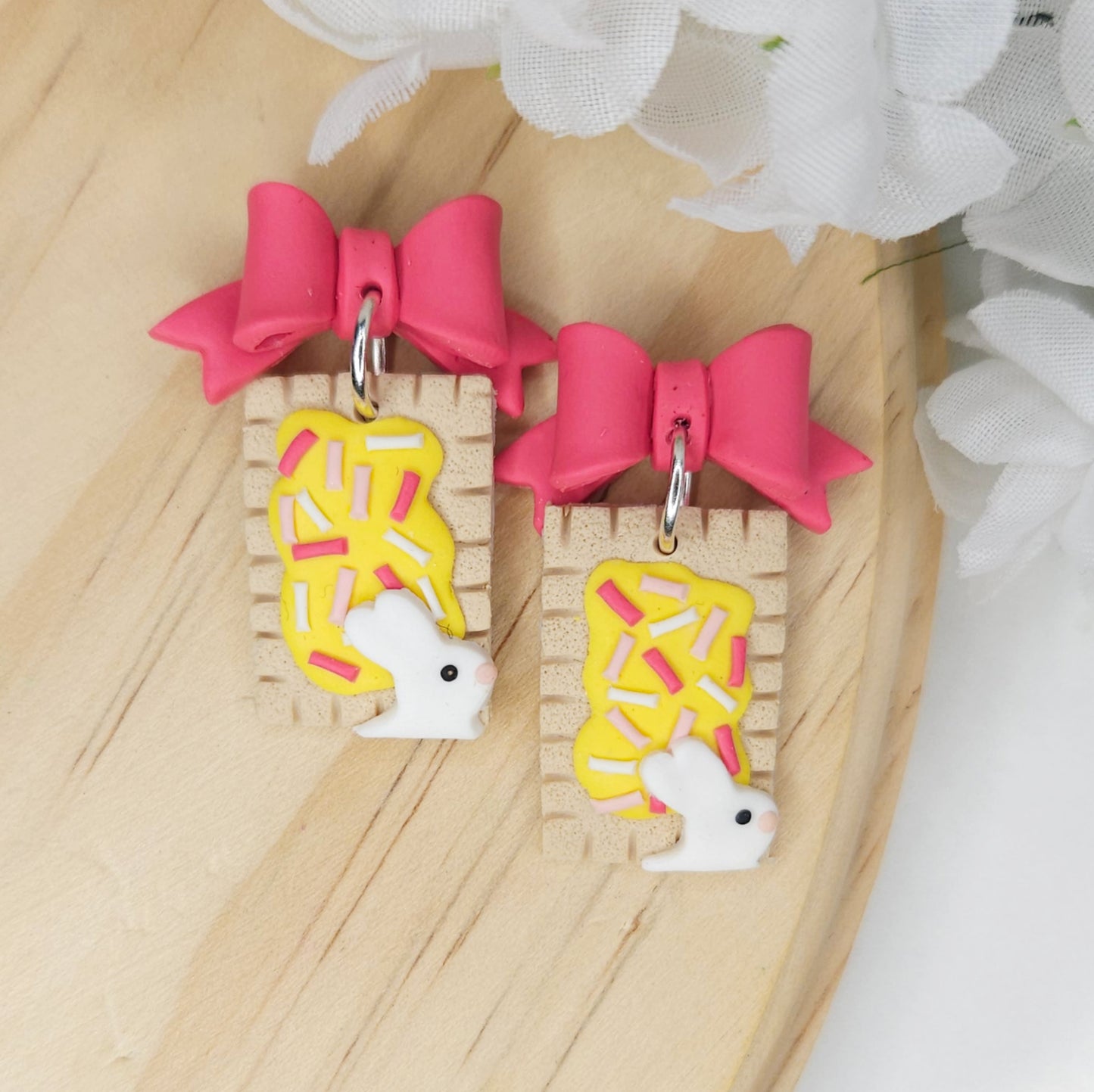 Handmade Poptart Easter Polymer Clay Earrings