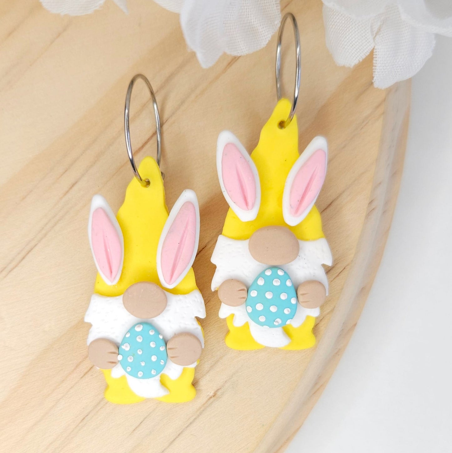 Easter Gnome Polymer Clay Handmade Earrings
