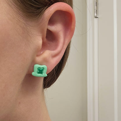 St. Patrick's Day Lucky Charm Clay Earrings