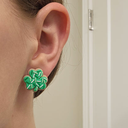 Handmade St. Patrick's Day Clay Stud Pack Earrings