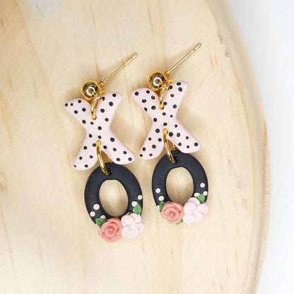 Handmade Polymer Clay Valentine's Day XOXO Earrings