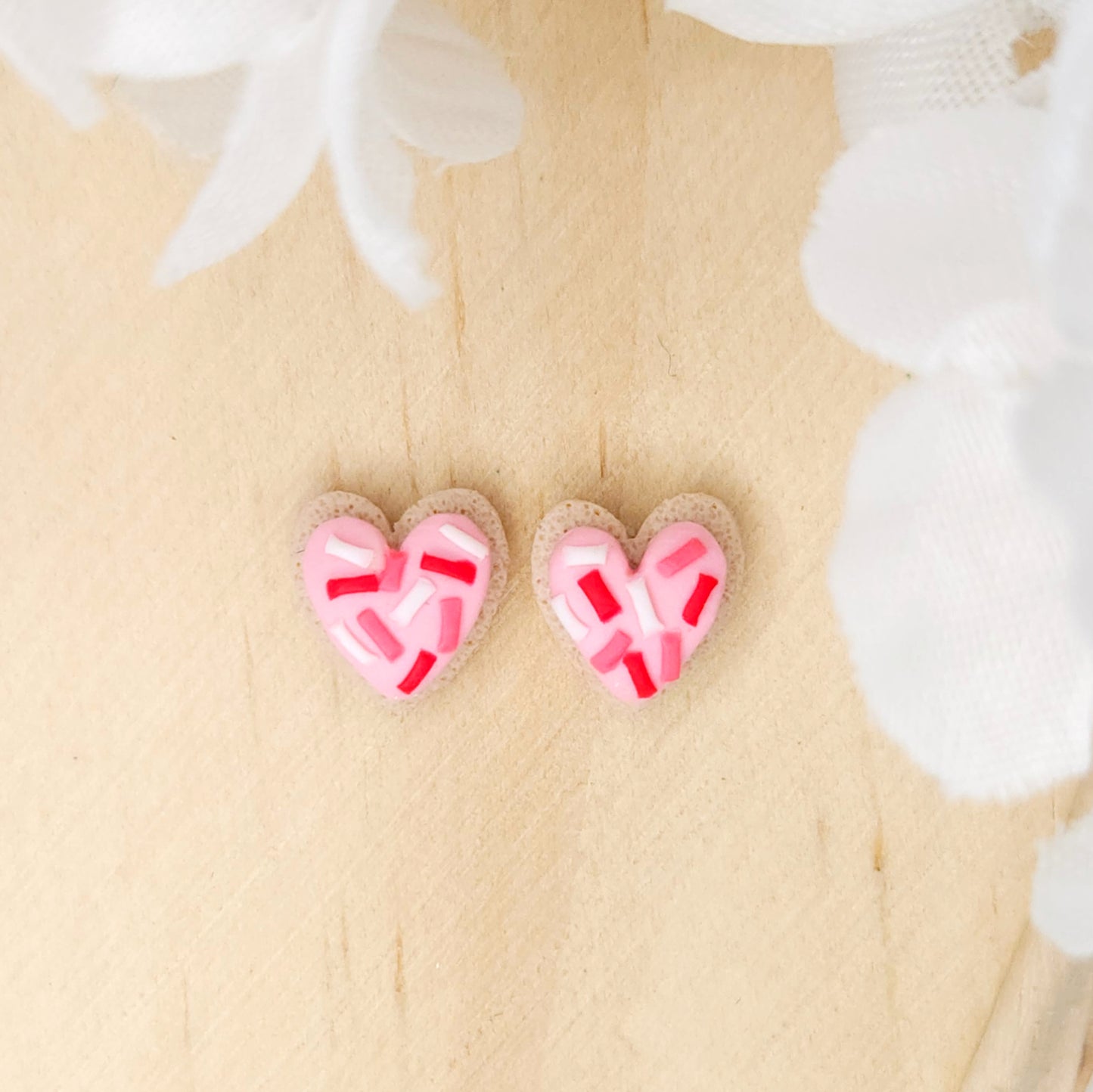 Handmade Valentine's Day Kids Clay Earrings