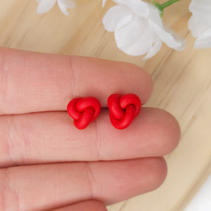 Handmade Knot Polymer Clay Stud Earrings