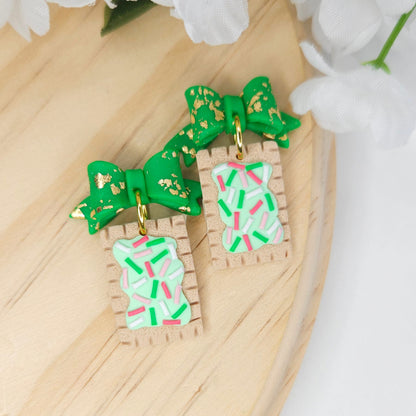 St. Patrick's Poptart Polymer Clay Earrings