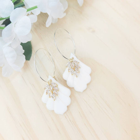 Handmade Polymer Clay Wedding Bride Earrings