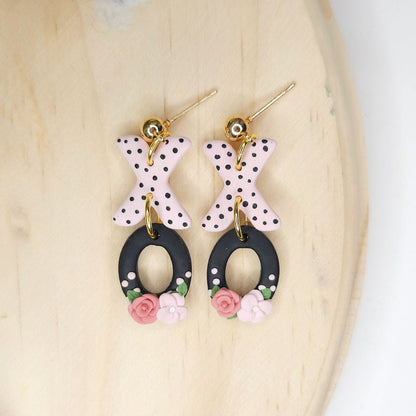 Handmade Polymer Clay Valentine's Day XOXO Earrings