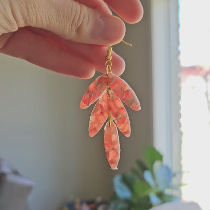 Handmade Marble Valentine's Day Clay Earrings