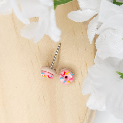 Handmade Donut Kids Polymer Clay Earrings