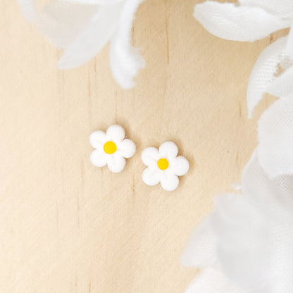 Handmade Daisy Kids Polymer Clay Girl Earrings