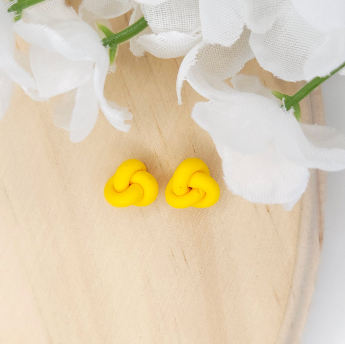 Knot Polymer Clay Stud Earrings (FREE Earrings!)