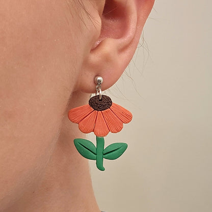 Handmade Spring Flower Polymer Clay Earrings