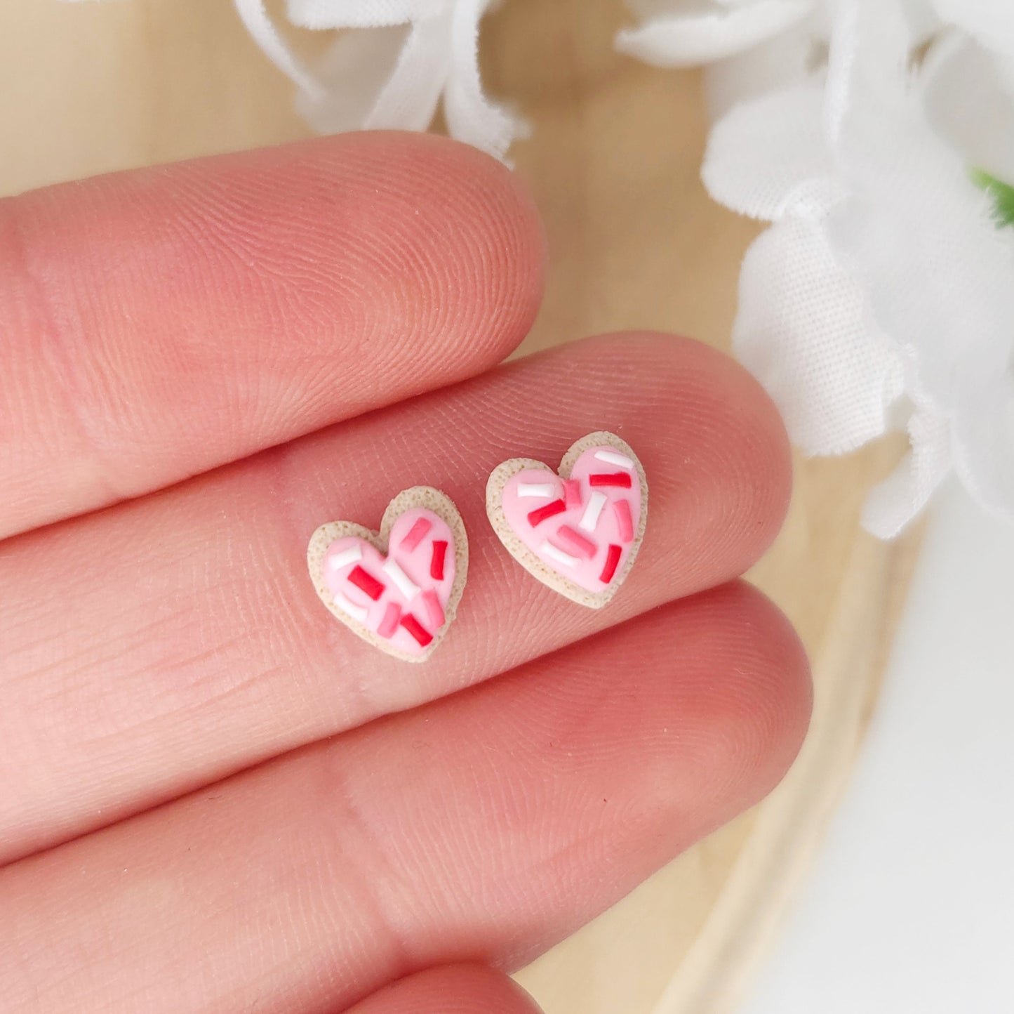 Handmade Valentine's Day Kids Clay Earrings