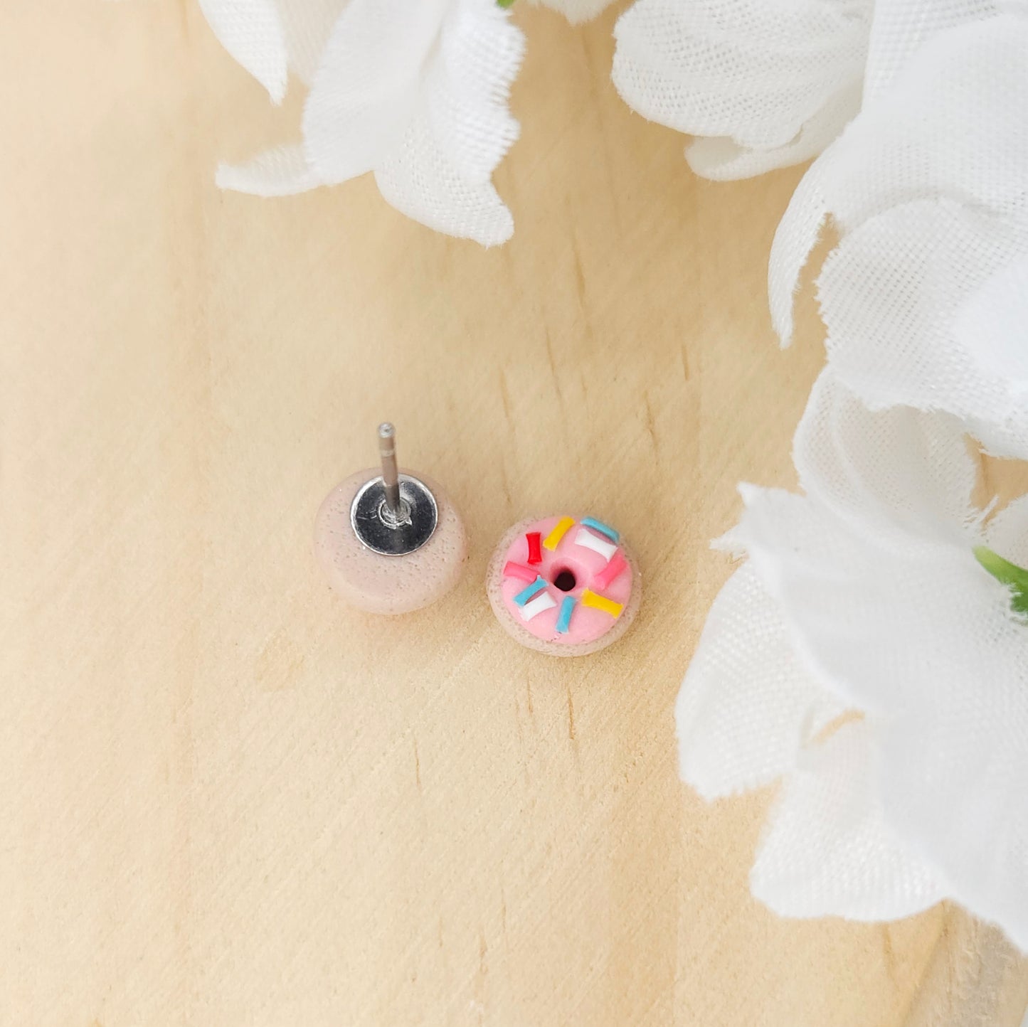 Handmade Donut Kids Polymer Clay Earrings