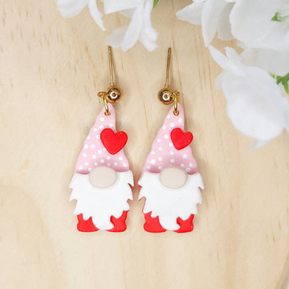 Handmade Polymer Clay Valentine's Day Earrings