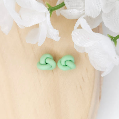 Handmade Knot Polymer Clay Stud Earrings