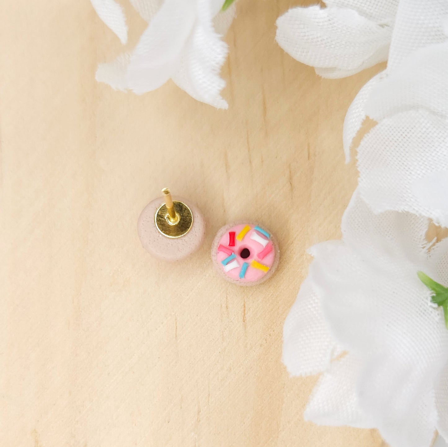 Handmade Donut Kids Polymer Clay Earrings